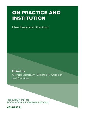 cover image of On Practice and Institution